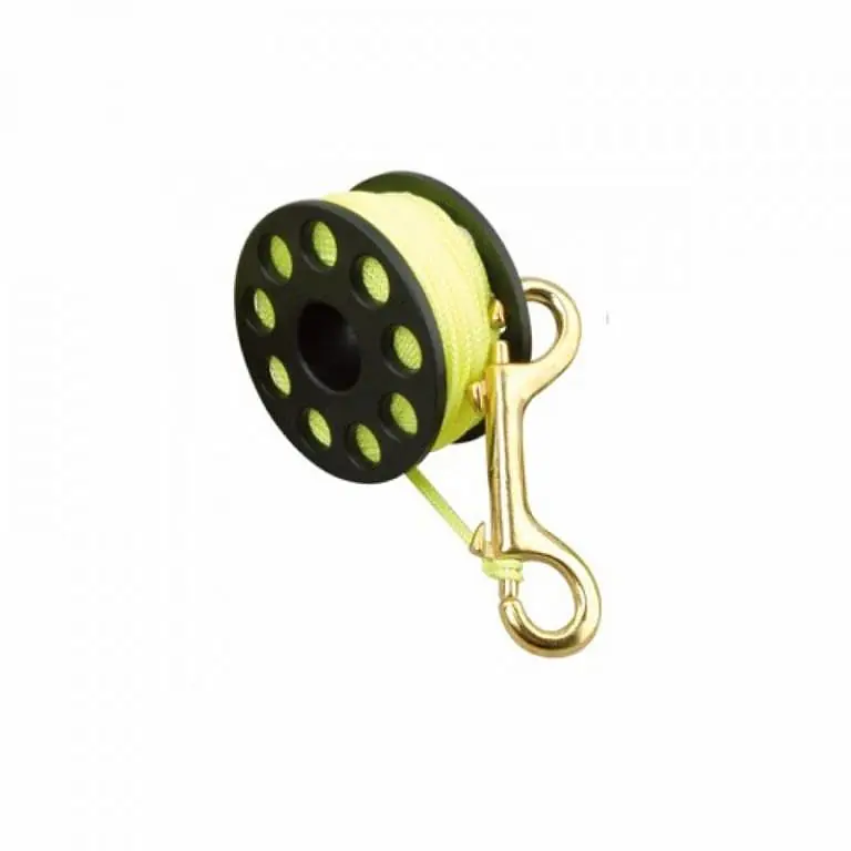 Aropec Rolle 30 m mit Karabiner, reflektierend gelb Super-Preis