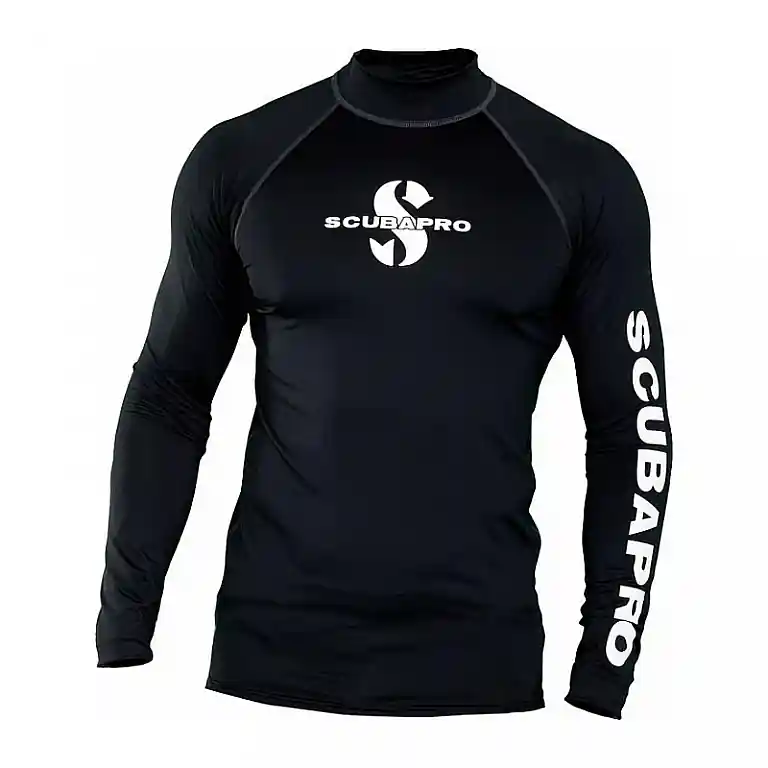 Herren-Lycra-Shirt Scubapro RASHGUARD BLACK UPF50, langärmelig Sofort Bestellen