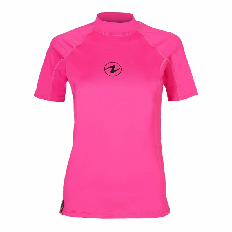 Rabatt Damen-Lycra-Shirt Aqua Lung RASHGUARD SLIM FIT rosa, kurzärmelig