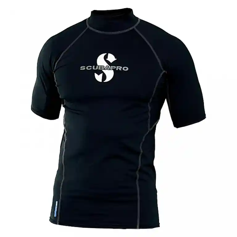 Markenprodukt Herren-Lycra-Shirt Scubapro T-FLEX BLACK UPF80, kurzärmelig
