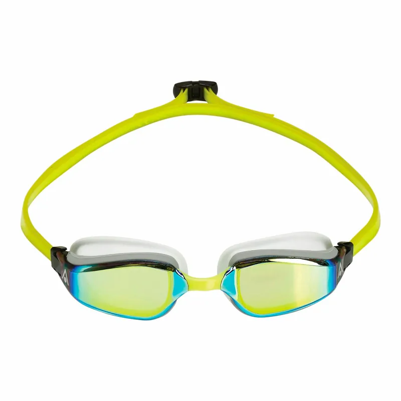 Direkt Vom Hersteller Aqua Sphere FASTLANE Schwimmbrille aus Titan. gelbes Spiegelglas - Weiß/Gelb
