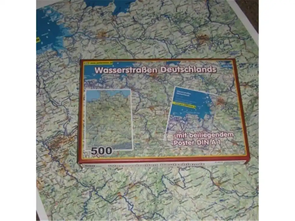 500-Teile-Puzzle Wasserstraßen Deutschlands Echt
