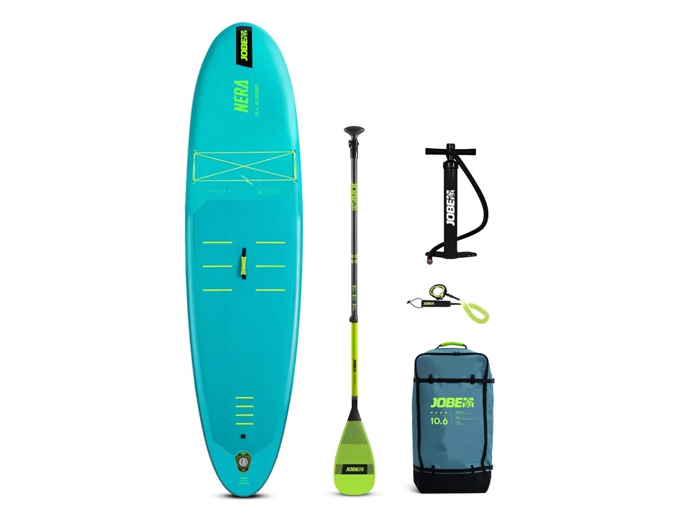 Markenprodukt Jobe Aero Nera SUP Board 10.6 Package Sonderedition mit Fiberglas Paddel