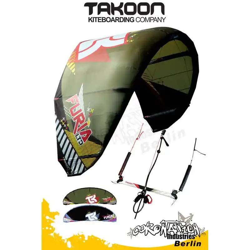 Neu Takoon Furia Ltd 2010 Freestyle-Wave Kite 7qm Komplett mit Bar