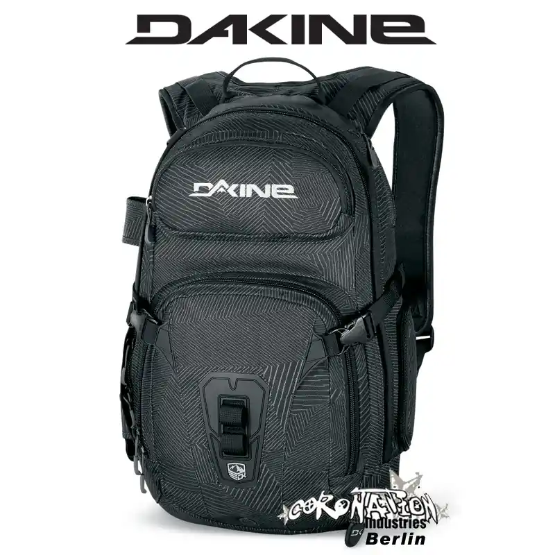 Dakine Heli Pro DLX Snowboard Ski Rucksack Black Patches Sonderaktion