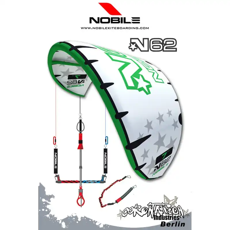 Meistverkauft Nobile Kite N62 2009 11qm White/Green mit Bar