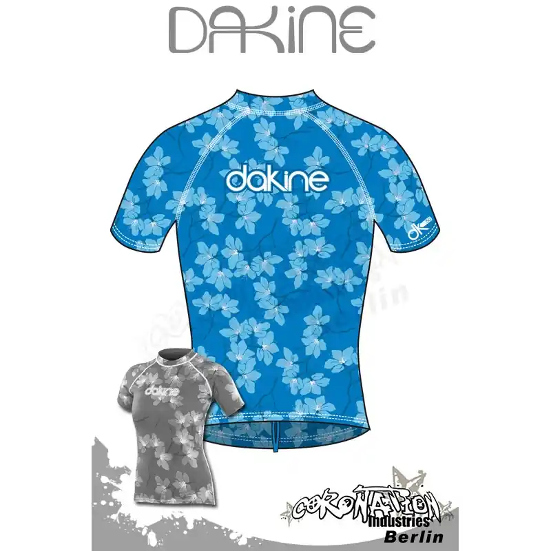 Dakine 2010 Frauen Rash Vest MIA FLORAL Cyan Markenware