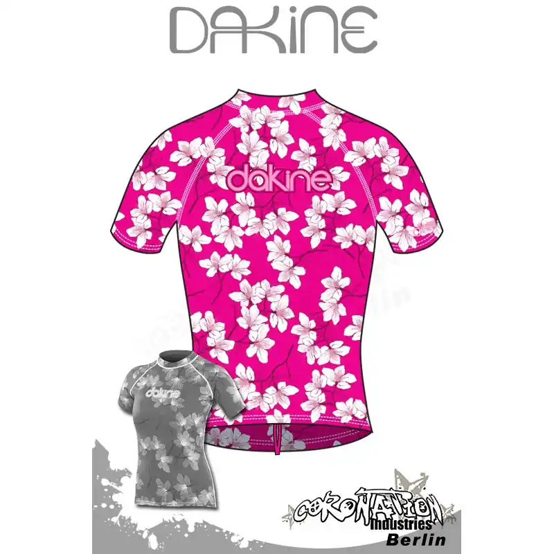 Dakine 2010 Frauen Rash Vest MIA FLORAL Hot Pink Sonderaktion