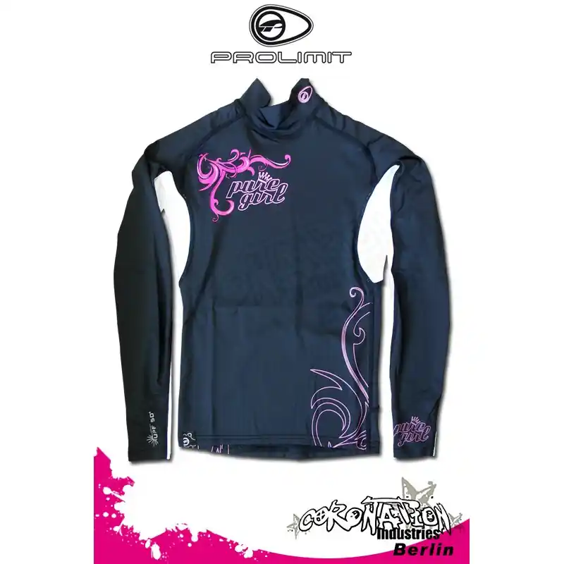 Neu Prolimit Frauen Rash Vest Pure Girl LA Black