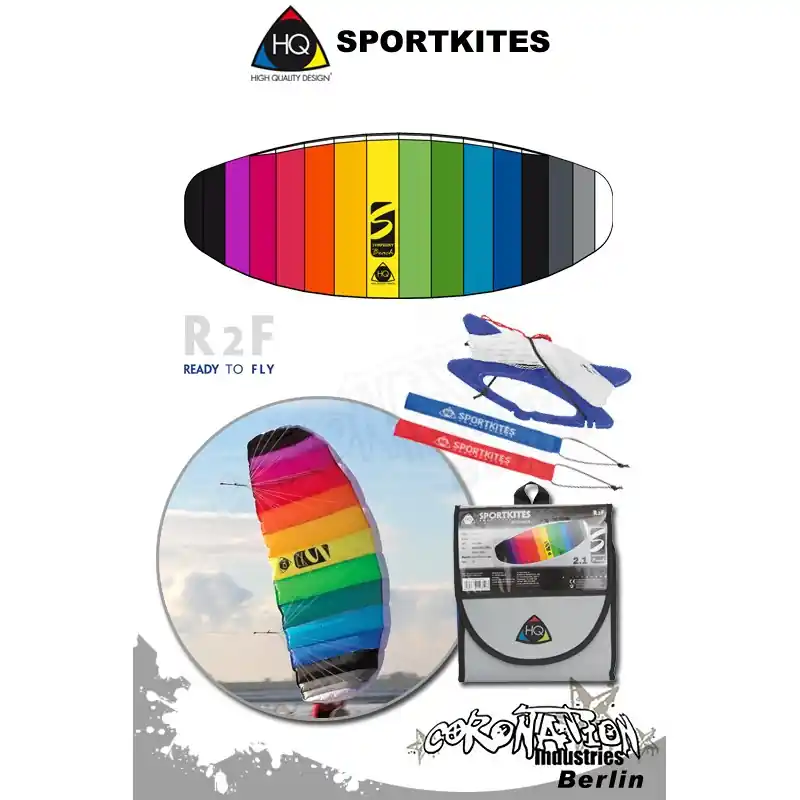 Echt HQ Sportkites 2010 Powerkite Symphony Beach 1.7
