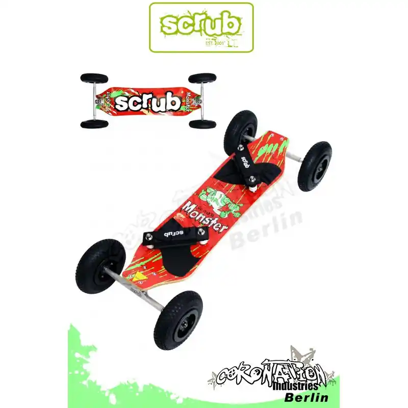Scrub Mountainboard Monster Landboard ATB Blood Red Neuheit