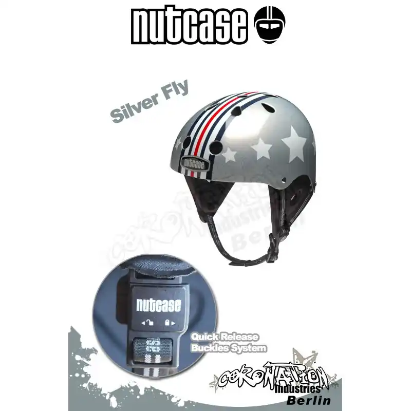 Nutcase Wasser Helm - Silver Fly Neu