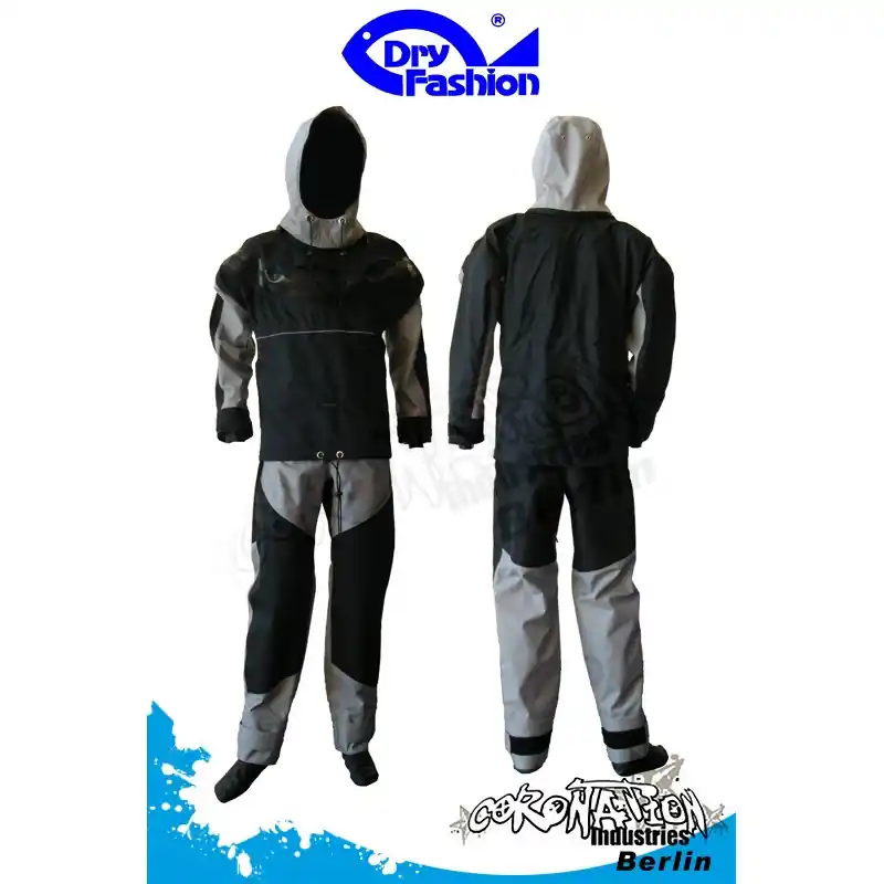 Ausverkauf Dry Fashion Trockenanzug ICE Front RV - Schwarz/Grau