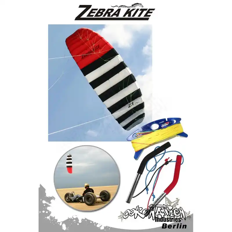 Beliebt Zebra Kite 4 Leinen Kite Zebra Z1 Komplett - 10m²