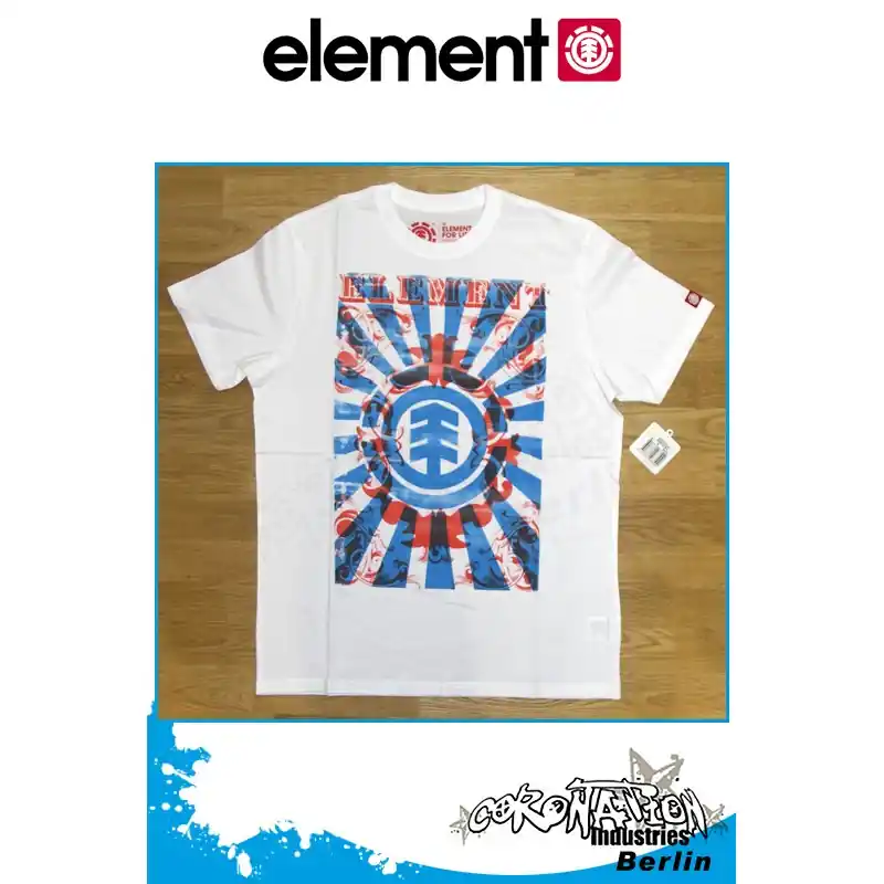 Element T-Shirt Scrolls S/S Regular - White Neue Ware