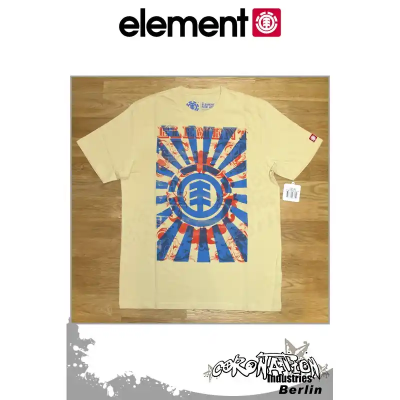 Element T-Shirt Scrolls S/S Regular - Vintage Yellow Begrenztes Angebot