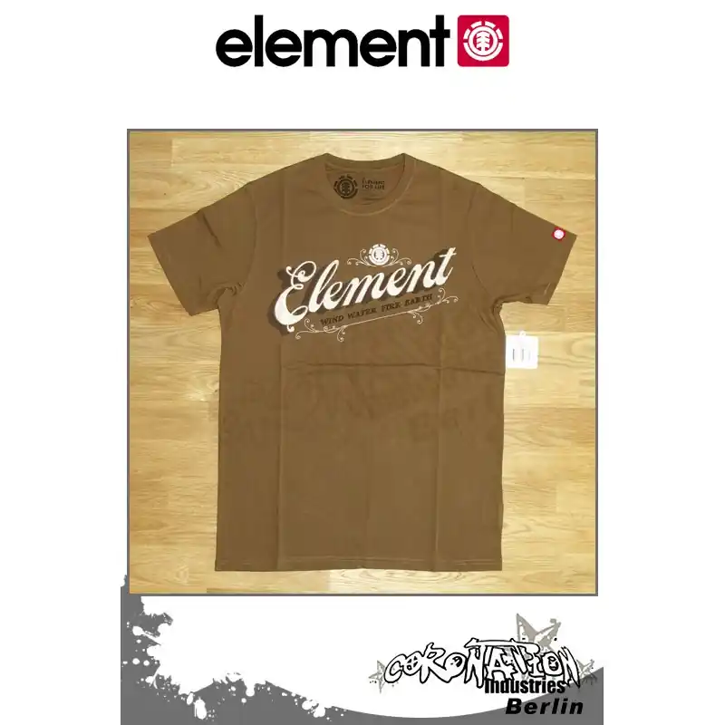 Meistverkauft Element T-Shirt Scripto S/S Fitted - Mocha