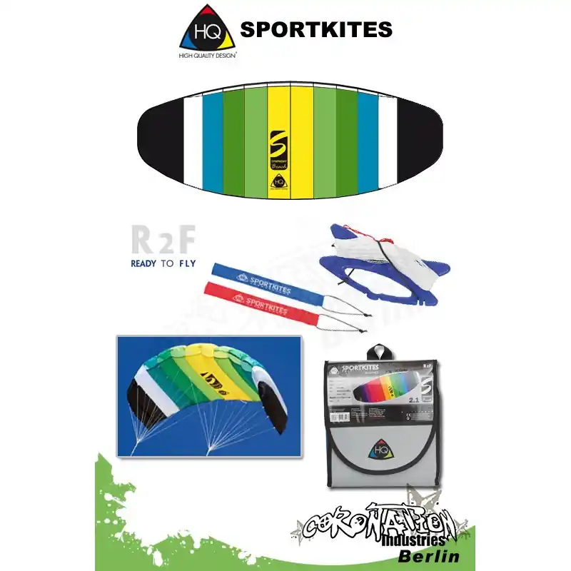 Jetzt Kaufen HQ Symphony Beach II 1.7 Lime Lenkmatte Sportkites