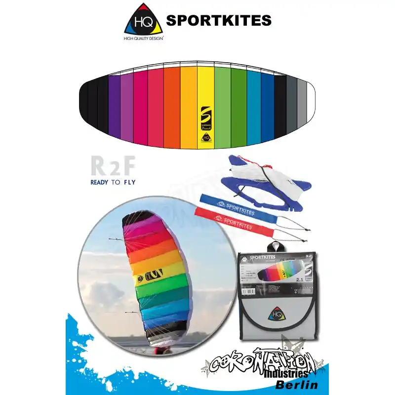 HQ Symphony Beach II 2.1 Rainbow Lenkmatte Sportkites Top-Angebot