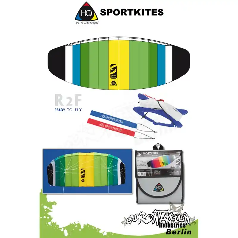 Begrenztes Angebot HQ Symphony Beach II 2.1 Lime Lenkmatte Sportkites