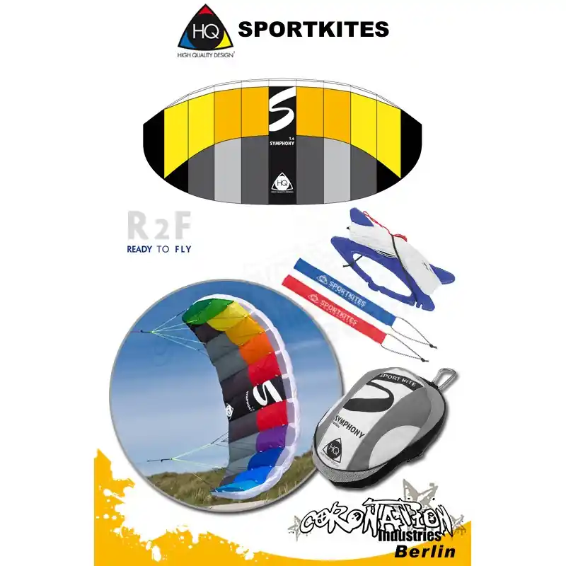 HQ Symphony 1.4 Citrus R2F Lenkmatte Sportkites Billig