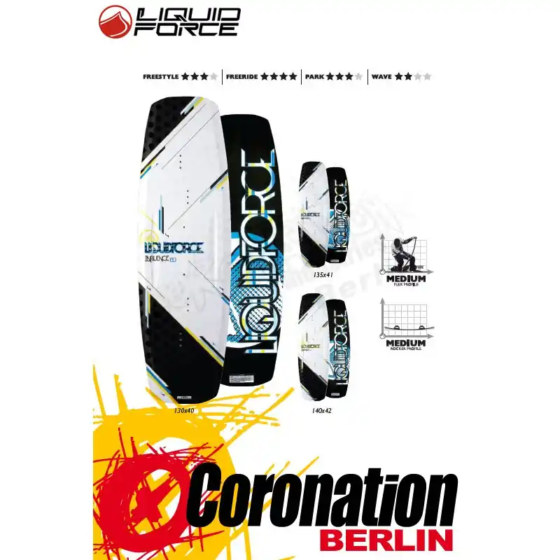 Rabatt Liquid Force Influence 2011 Kiteboard Inkl. Luxury Bindung