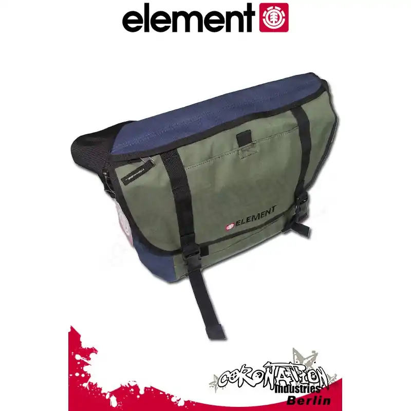Element Laptop Tasche Messenger V2 Bag Notebook Shoulder Bag Army Geprüft