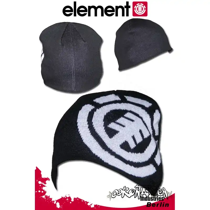 Neue Kollektion Element Tree Stand Beanie Mütze Black