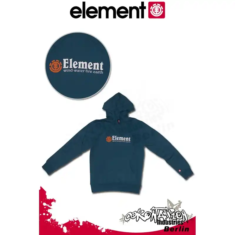 Element Horizontal Ho Hoodie Morrocan Blue Neuheit