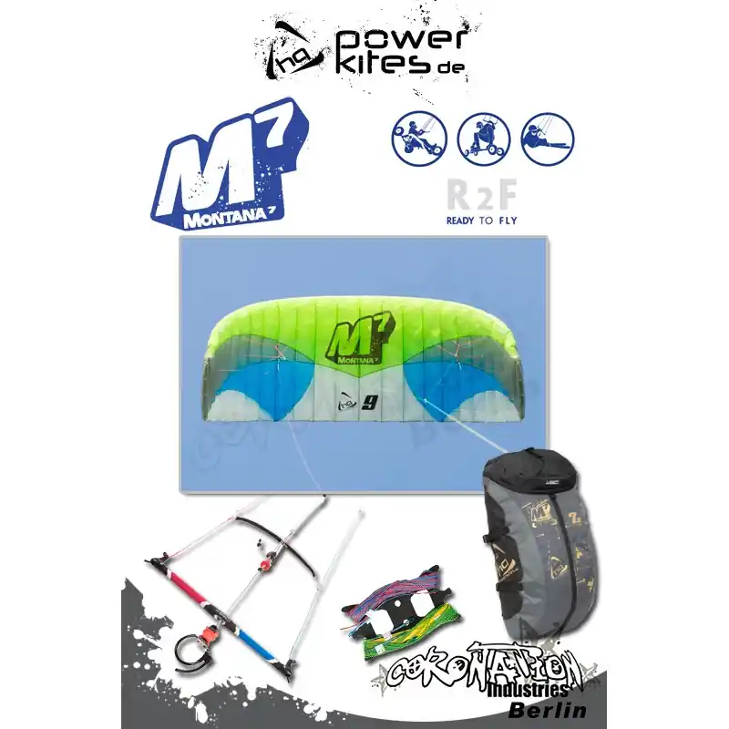 Sale HQ Powerkites Montana VII Snowkite R2F 9.0