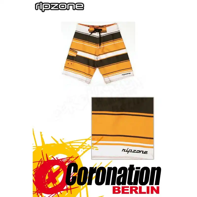 Rabatt Ripzone Boardshorts Rugby Stripe Chocolate/Orange