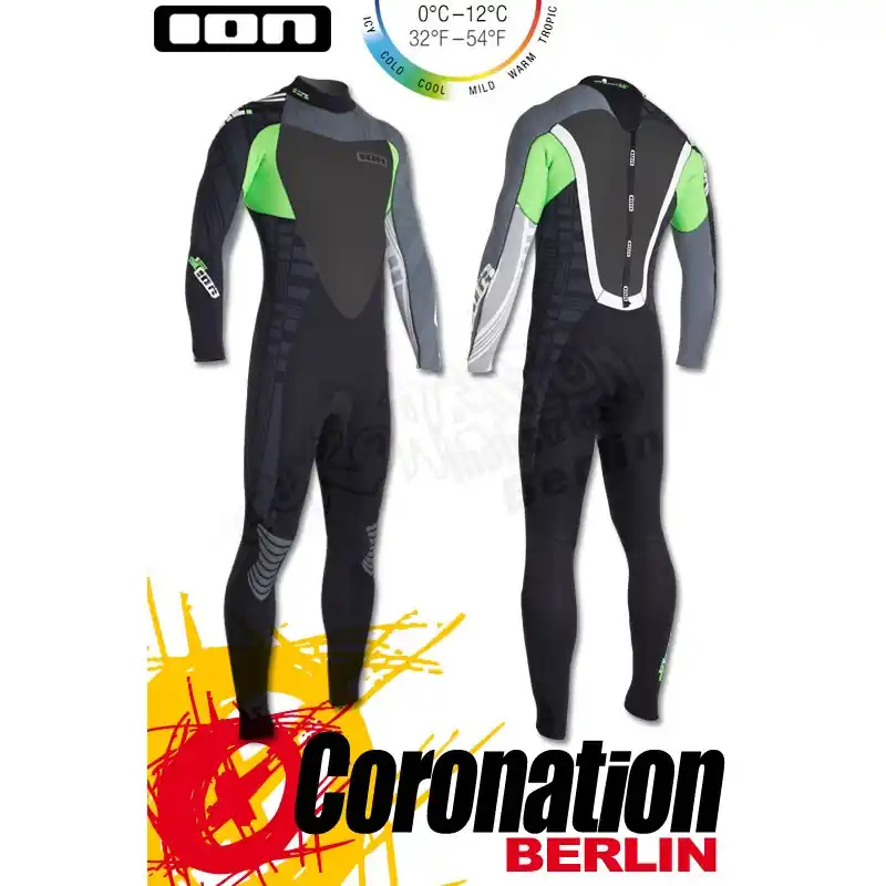 ION Strike Semidry 5,5 DL Neoprenanzug Black/Green Knallerangebot