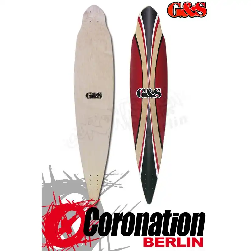 Nur Für Kurze Zeit G&S Blacktip Pintail Longboard Deck 112cm