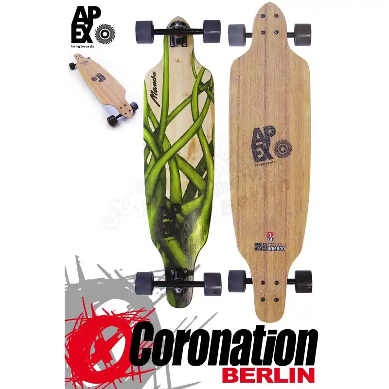 Beliebt Apex Longboard Mamba Bamboo Cut-Out Cruiser Komplett