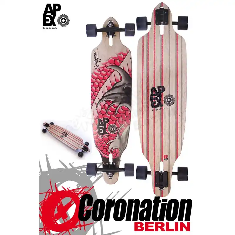 Apex Longboard Snapper Cut-Out Cruiser Komplett Neue Ware