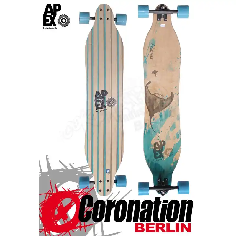 Beliebt Apex Longboard Komplett Stingray Maple Flex1
