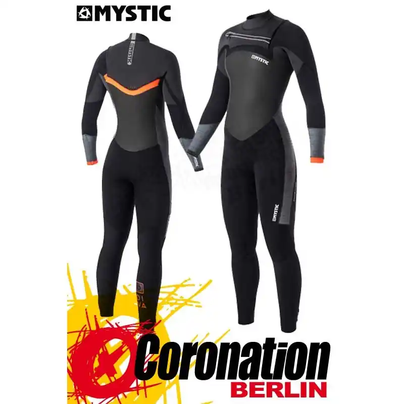 Expressversand Mystic Diva 2017 Fullsuit 3/2mm Frontzip Women Neoprenanzug Black