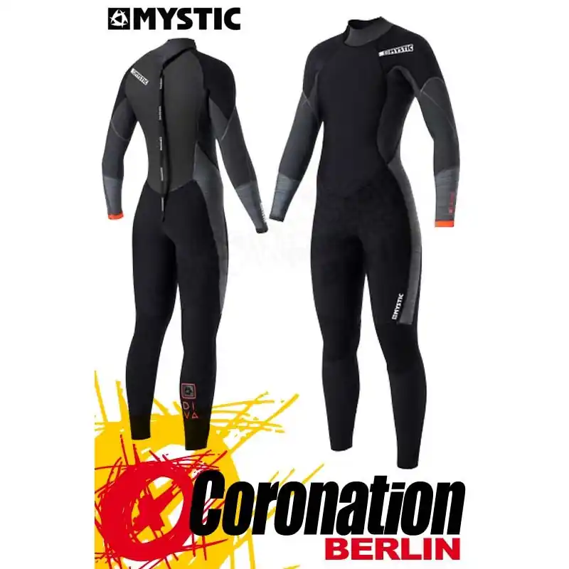 Mystic DIVA Fullsuit 5/3mm Backzip Women Neoprenanzug Black Mega-Angebot