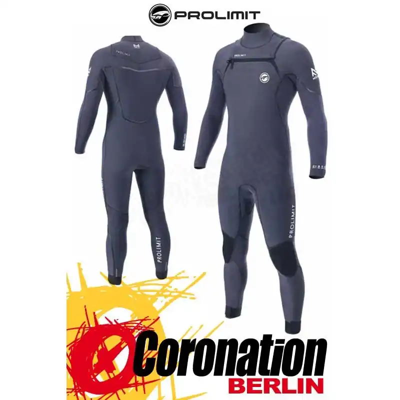 Prolimit MERCURY Frontzip 6/4 Steamer FTM Black/Grey Neoprenanzug 2017 Preis Gesenkt