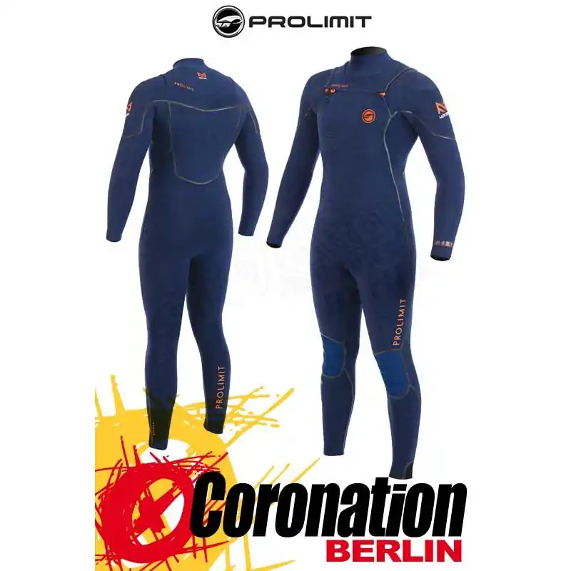 Solange Der Vorrat Reicht Prolimit MERCURY Frontzip 6/4 Steamer Blue/Orange Neoprenanzug 2017
