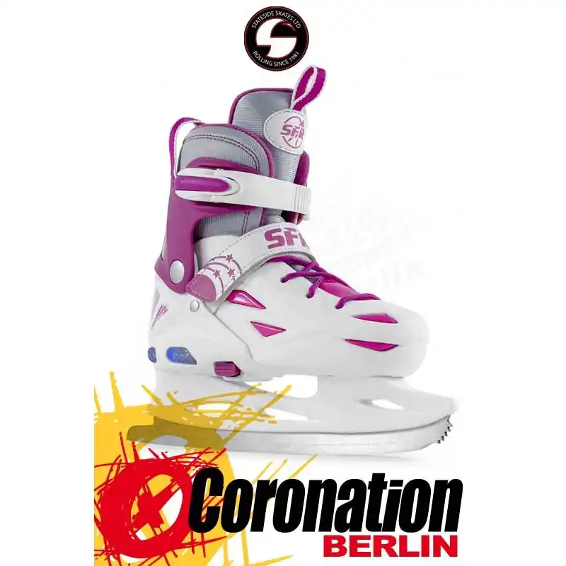 Garantierte Lieferung SFR ECLIPSE Schlittschuh Light Up adjustable ICE SKATES white