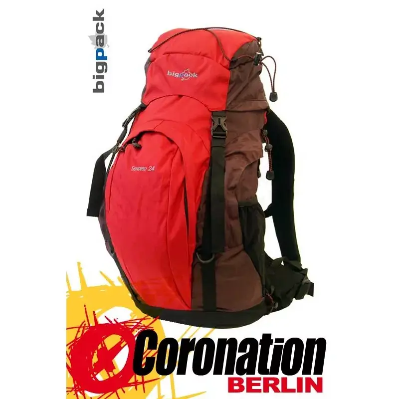 Preis Gesenkt Bigpack Sondrio Trekking Hiking Wanderrucksack Touren Backpack 24L Rot