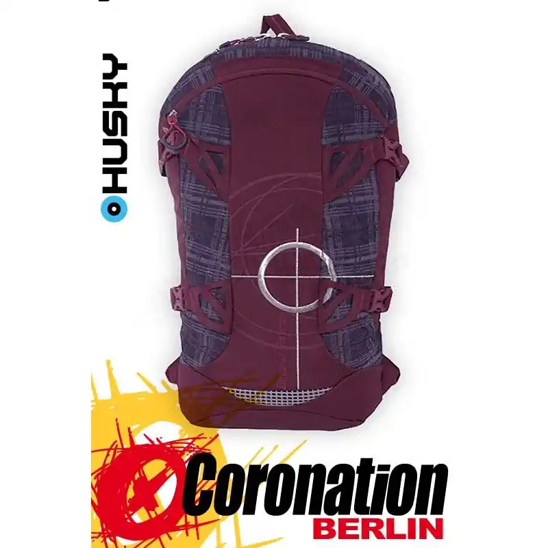 Mega-Angebot Husky Snow Patrol 30L Snowboard Skateboard Rucksack Dunkelrot-Blau Karo