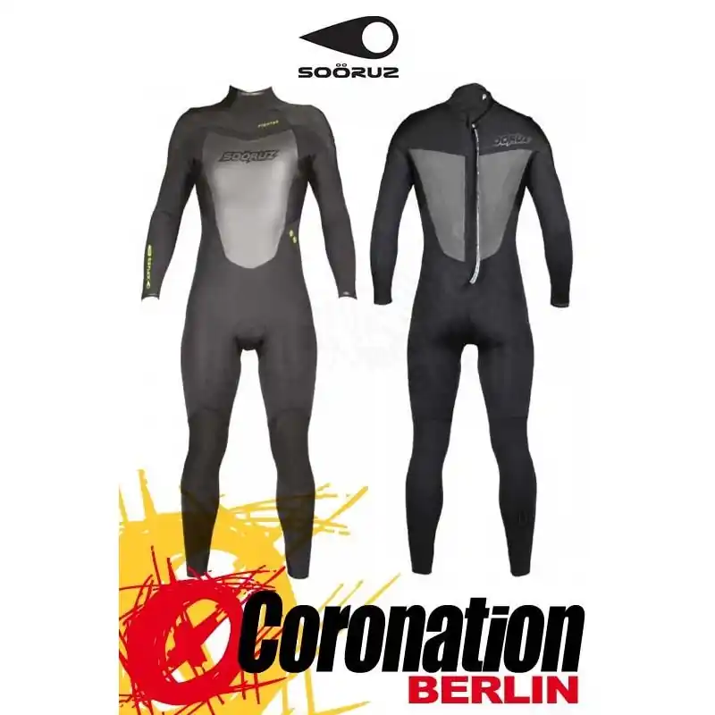 Soöruz Fighter 2016 Fullsuit 5/4/3 Backzip Neoprenanzug Black Begrenztes Angebot