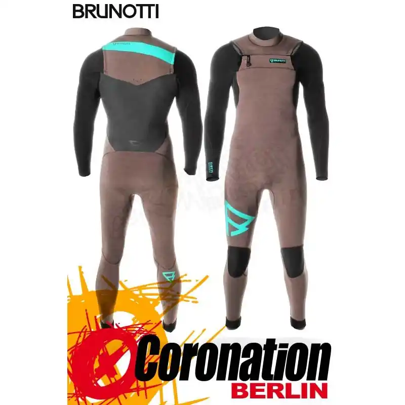 Brunotti Bravery 5/3 D/L Neoprenanzug Frontzip Full Wetsuit Brown Finale Aktion