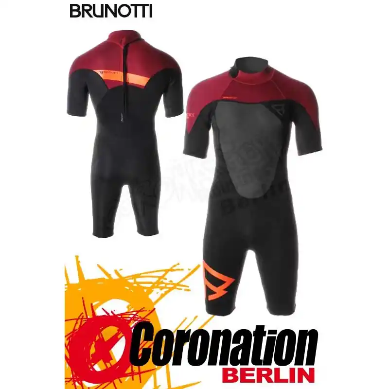 Neu Im Sortiment Brunotti Defence Shorty 3/2 Backzip Neopren Shorty Wetsuit Black-Red