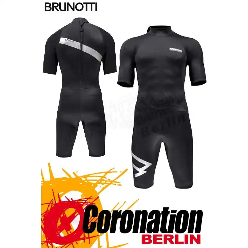 Aktuell Brunotti Jibe Shorty 2/2 Backzip Neopren Shorty Wetsuit Black-Silver