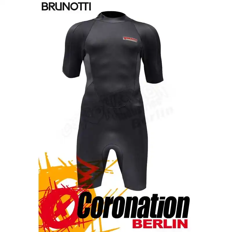Brunotti Jibe Shorty 2/2 Backzip Neopren Shorty Wetsuit Black-Red Neue Kollektion