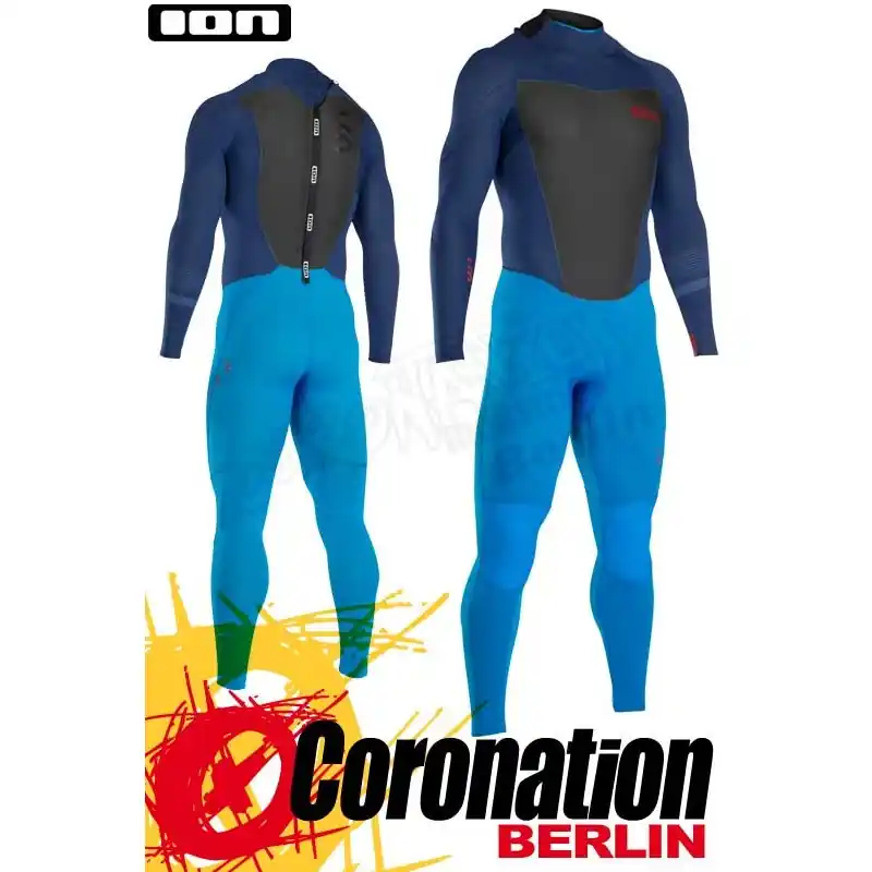 Neue Kollektion ION Strike Element Semidry 3,5/2,5 DL 2018 Backzip Neoprenanzug Blue