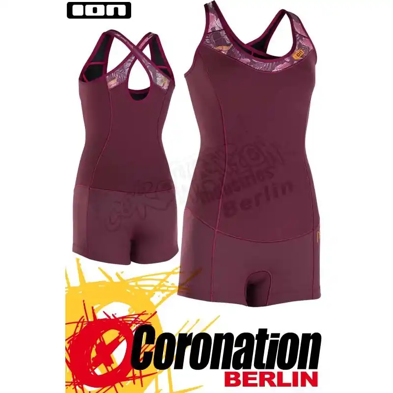 Wochenendangebot ION Muse Shorty Crossback 1,5 DL Frauen Neopren SUP Anzug Berry